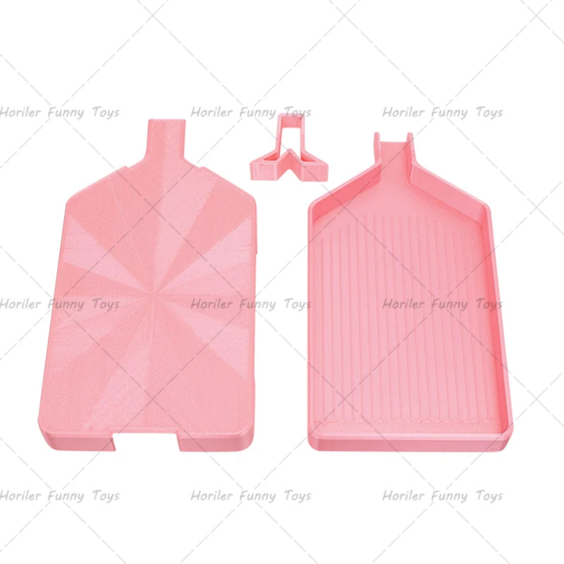 Kit de peinture de diamants roses pour la création et le perlage, montré en différentes formes et tailles.