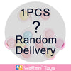 A circular image showing one pink suction cup spinner toy and a question mark, indicating random delivery from WeRein Toys.