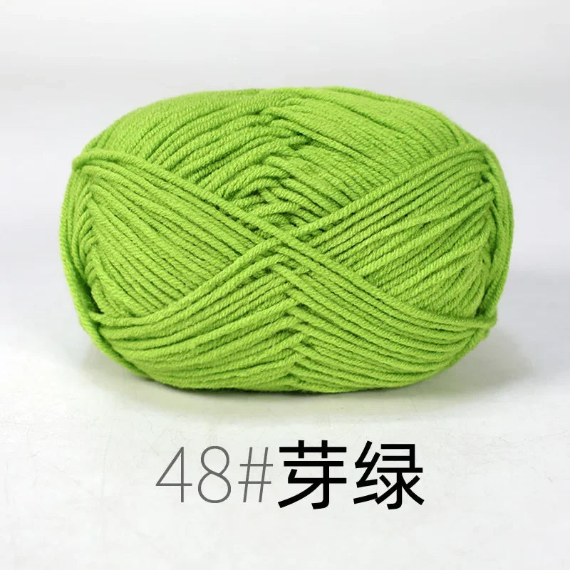 4-Ply Soft Cotton Blend Yarn for Knitting and Crochet