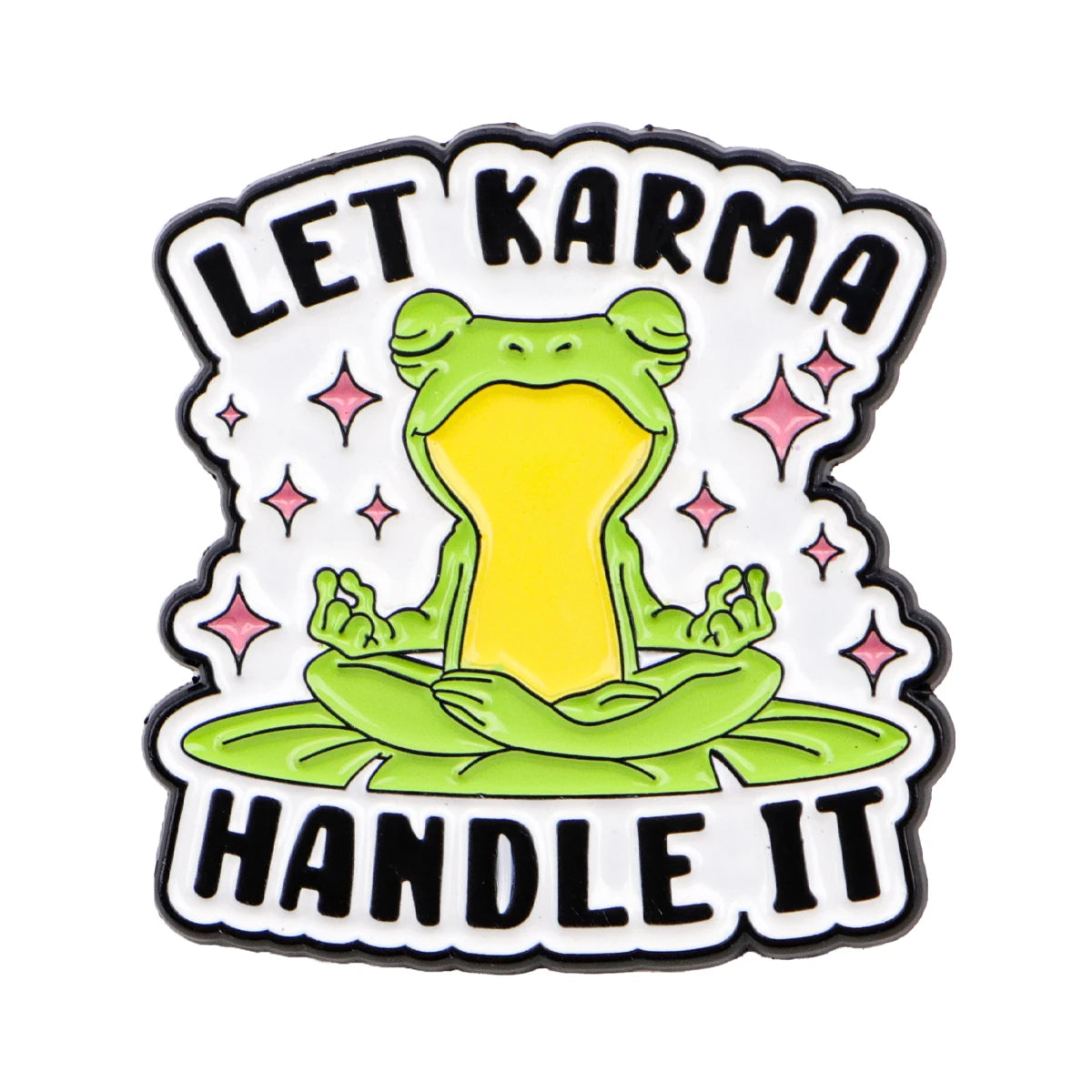 Cute Frog Enamel Pin with Sarcastic Quote