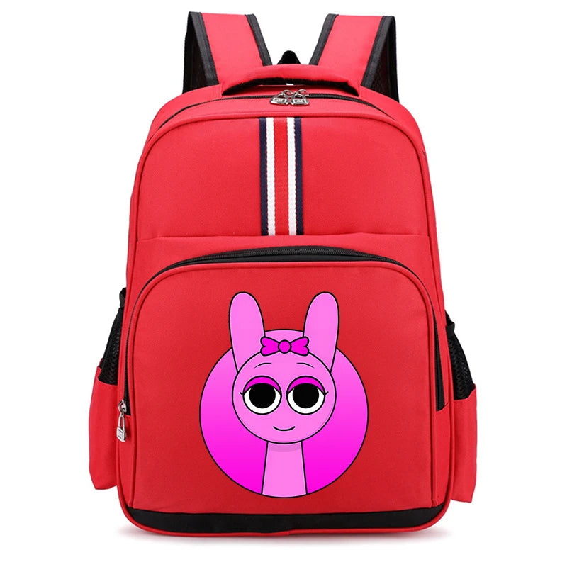 Sprunki Cartoon Backpack – Large Capacity Rucksack for Teens and Adults
