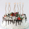 Spiral Birthday Cake Candles, Set of 6 Long Thin Decorative Candles for Cakes and Desserts