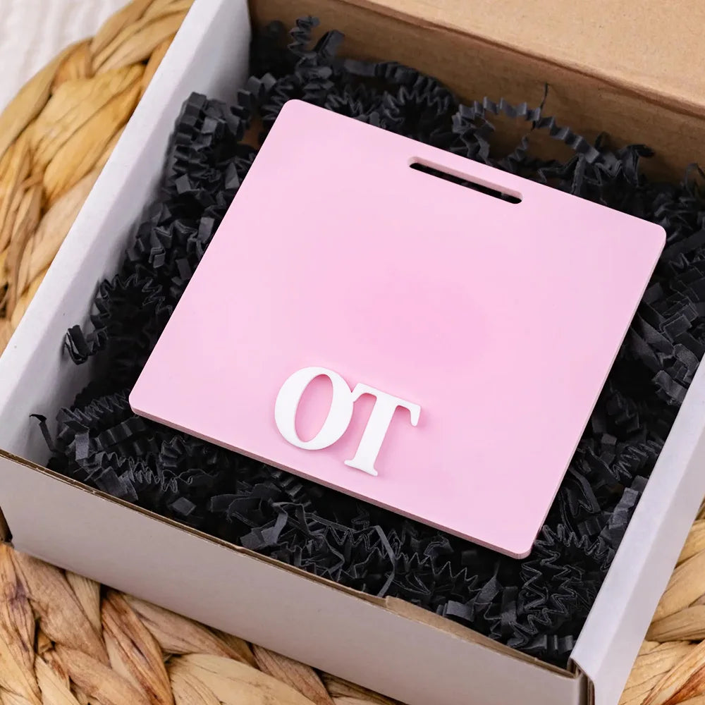 Personalized Acrylic Badge Holder with Custom Text