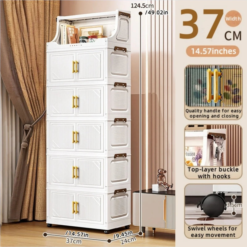 Foldable Double-Door Storage Cabinet