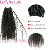 Pre-Looped Crochet Boho Locs with Curly Human Hair Extensions