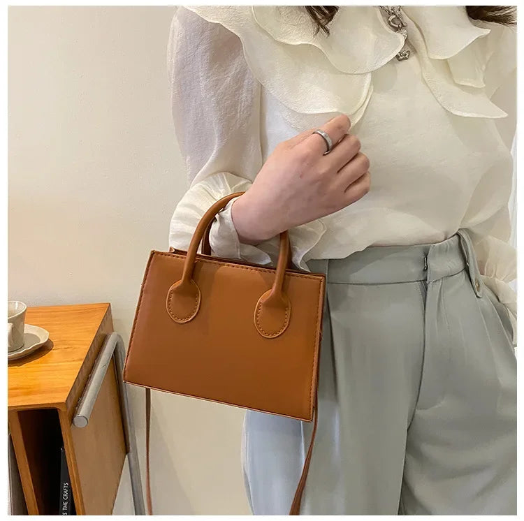 Minimalist Square PU Leather Crossbody Bag