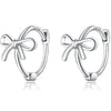 Sterling Silver Bow Hoop Earrings