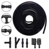 Black 4-way adjustable windshield washer spray nozzle kit with hose and various tips