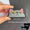Funny Cat Face PVC Morale Patch with Hook-and-Loop Backing