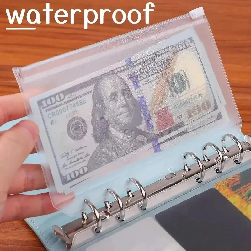 A6 Waterproof Zipper Pouch Set for Binder Organizers