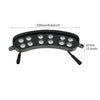 Black LED garden light with eight bright bulbs and a ground spike.