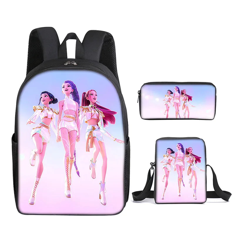 Kids' Cartoon School Backpack with Front Pocket