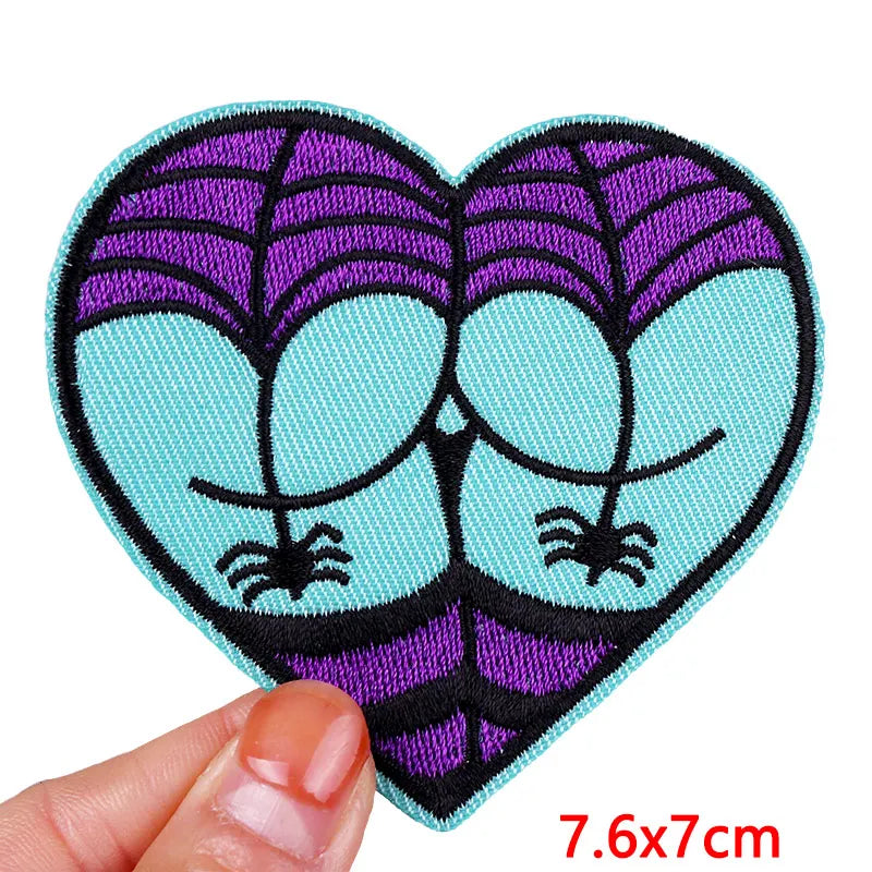 Encouraging Embroidered Iron-On Patches for Jackets, Jeans & Bags