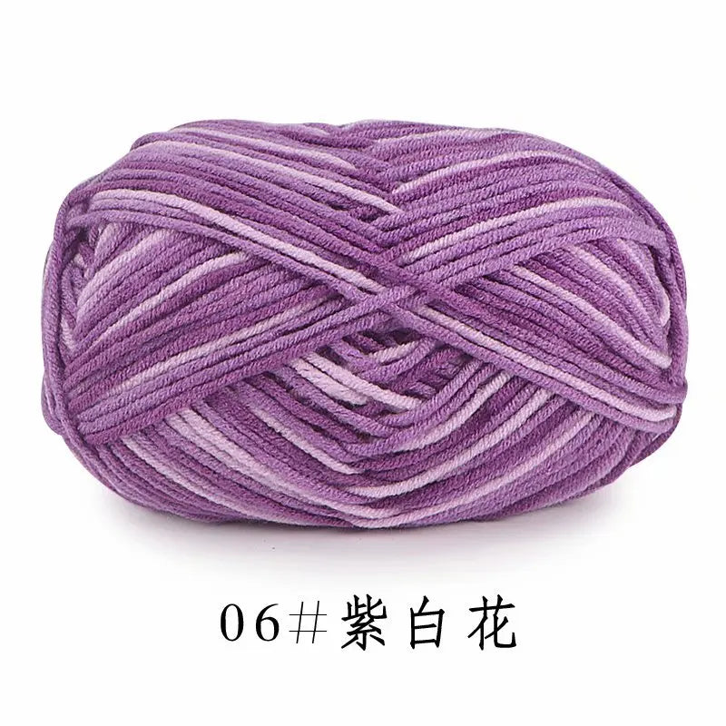 Section-Dyed Milk Cotton Yarn for Knitting and Crochet