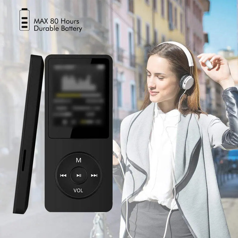 Compact MP3 Player with LCD Screen and FM Radio