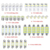 A collection of various SMD LED bulbs for automotive and interior lighting applications.