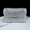 Crystal-Embellished Evening Clutch Bag with Chain Strap