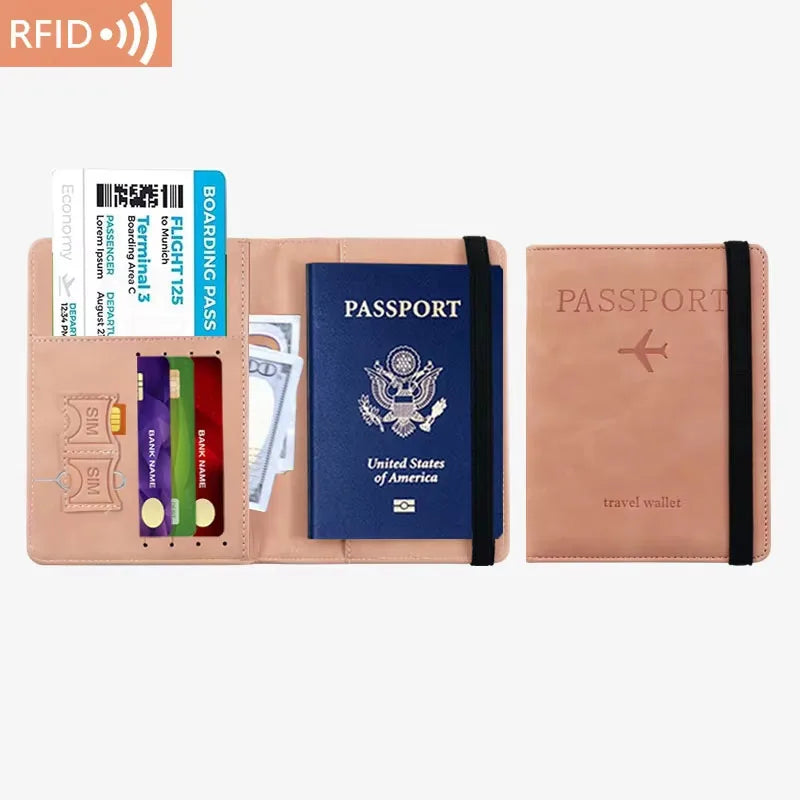 RFID-Blocking Passport Holder in Premium PU Leather