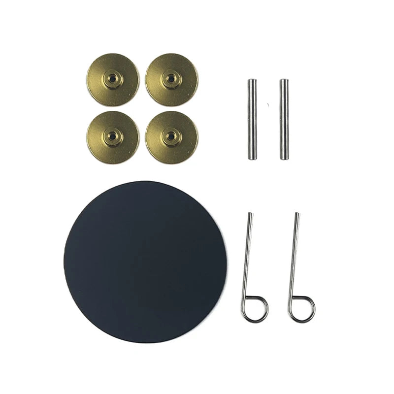 A set of aluminum crochet hooks and interchangeable cords, including round hooks and straight hooks.