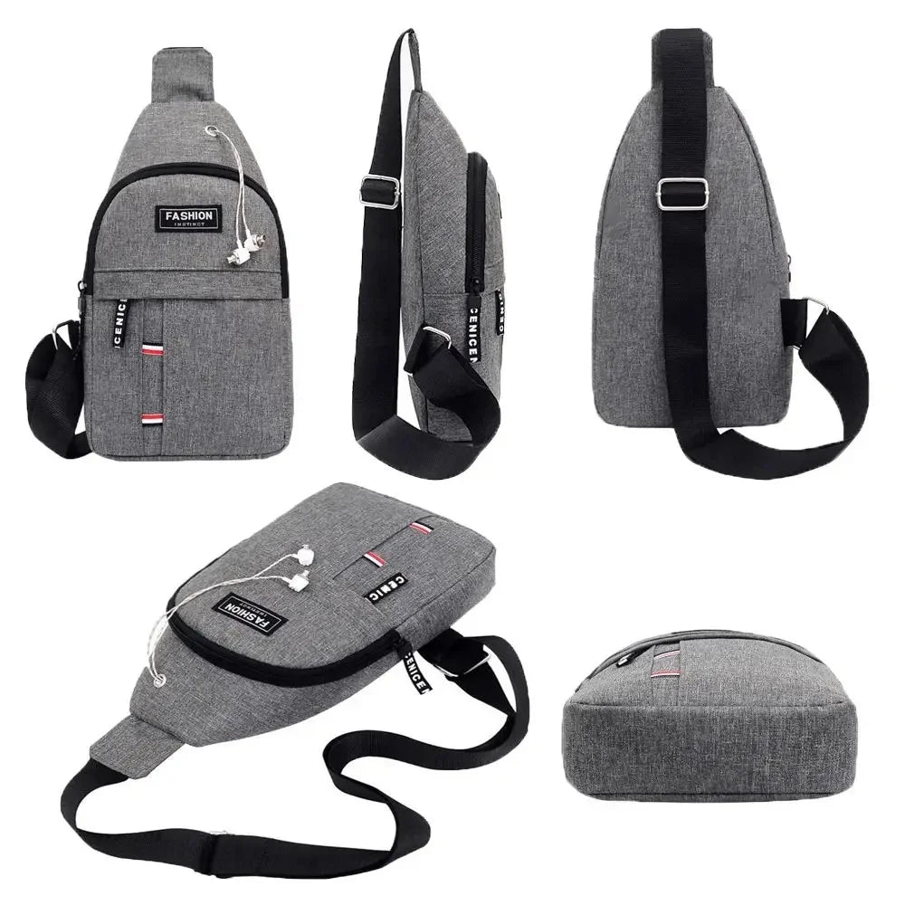 Men's Waterproof Canvas Waist Pack with Adjustable Strap
