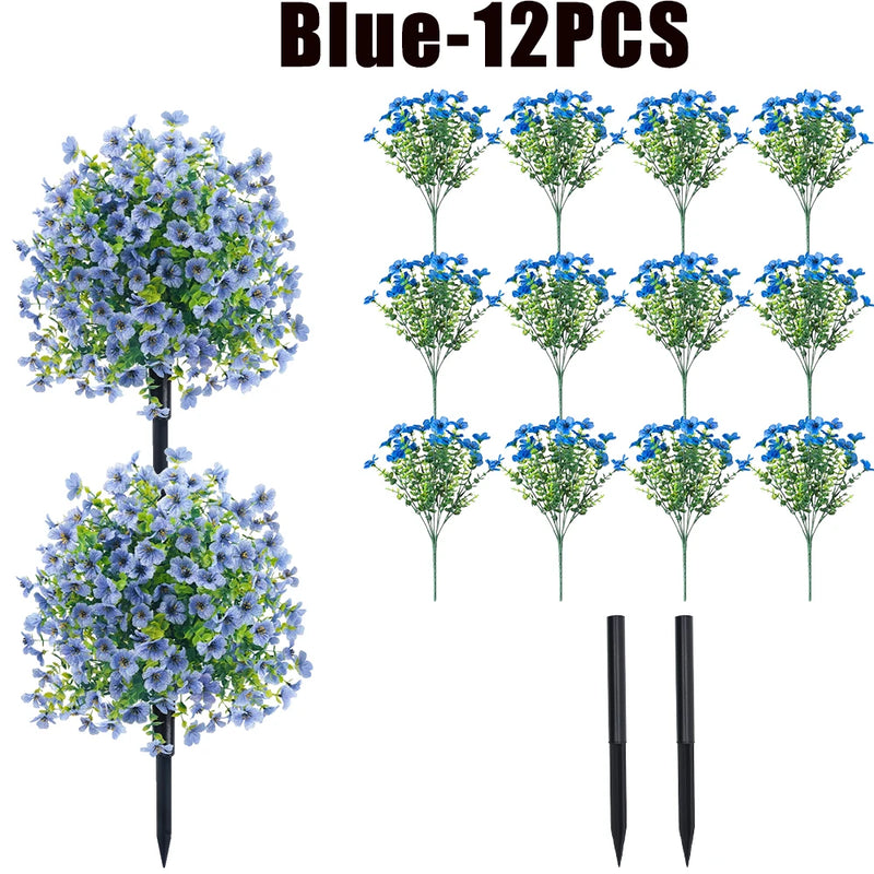 UV-Resistant Faux Orchid Branches for Indoor & Outdoor Decor