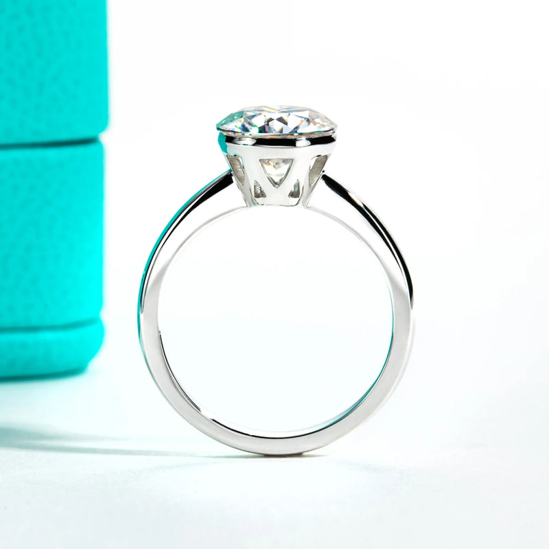 D-Color Moissanite Solitaire Engagement Ring