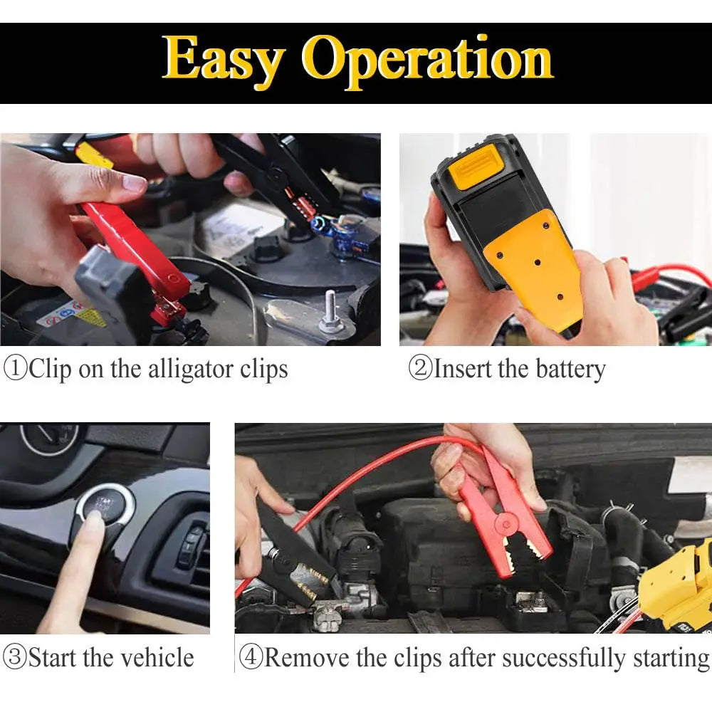 20V Battery-Powered Car Jump Starter with Adapter