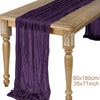 Semi-Sheer Gauze Table Runner in Sage