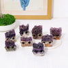 Natural Amethyst Crystal Hedgehog Desk Ornament