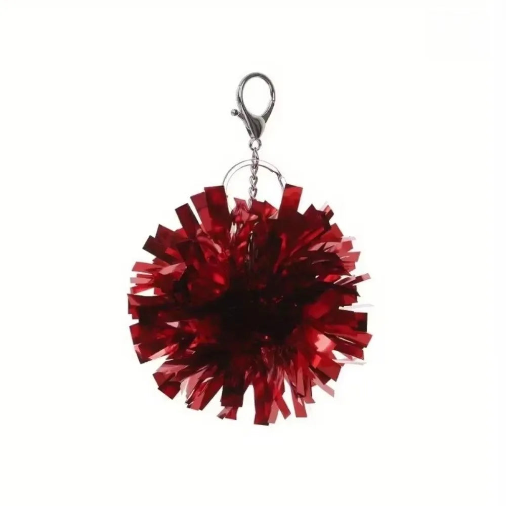 Colorful Cheerleading Pom Pom Keychain