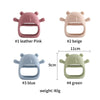 Baby Teething Gloves with Cartoon Bear Design