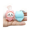 A pink and blue PVC bag pendant doll featuring cute characters Usagi and Hachiware