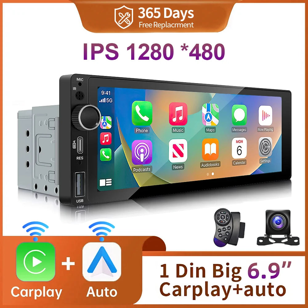 Universal Car Multimedia Player with Android Auto/CarPlay