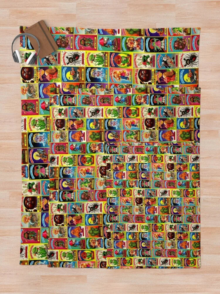 Garbage Pail Kids Retro Throw Blanket – Super Soft Microfiber