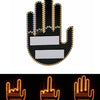A black hand-shaped light panel with yellow accents, showing a close-up of the finger print.
