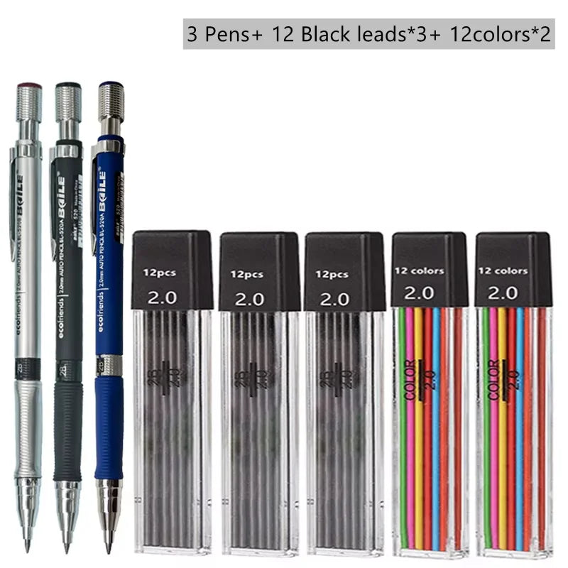 2.0 mm Mechanical Pencil Set with Refills