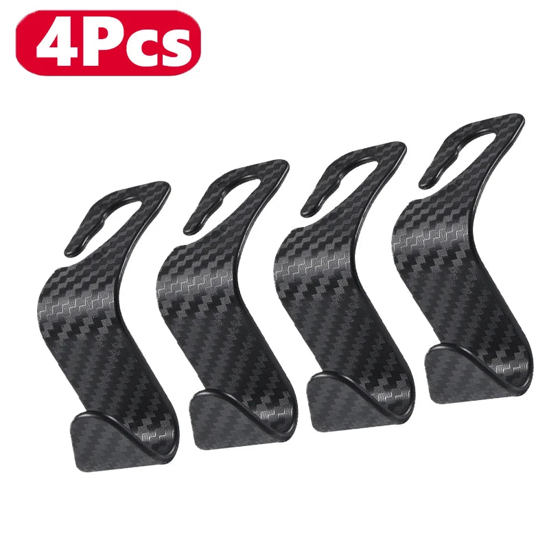 Car Seat Back Hooks with Headrest Hanger for Organizing Bags and Groceries