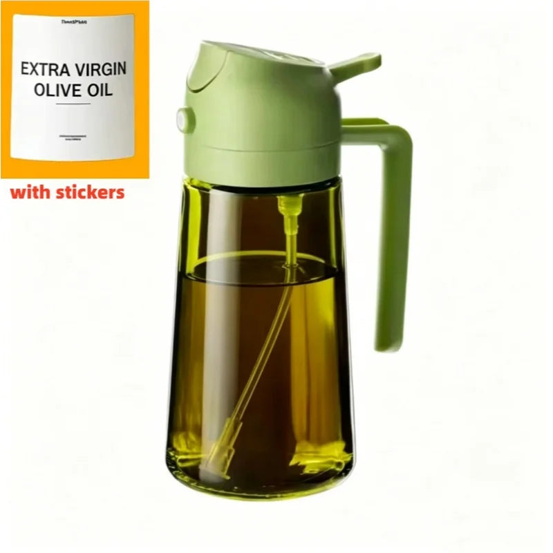 2-in-1 Öl-Sprühflasche & Dosierflasche aus braunem Glas