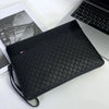 Men's Soft Leather Business Clutch Bag – Minimalist Travel Handbag with Zipper Closure
