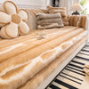 Plush Velvet Padded Sofa Cover with Non-Slip Backing