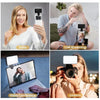 Clip-On LED Selfie Light with 3 Color Modes and Adjustable Brightness