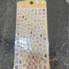 Stickerblatt mit Mini-Tieren und Kuchenmotiven zum Dekorieren von Journals