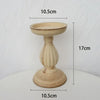 Set of 3 Wooden Candlestick Holders - Antique Style Decor