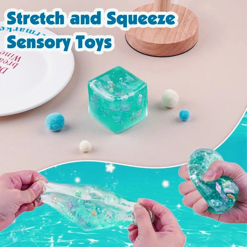 Ocean Shell Ice Cube Squishy Stress Ball