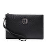 Men's Soft PU Leather Clutch Bag with Zipper Closure