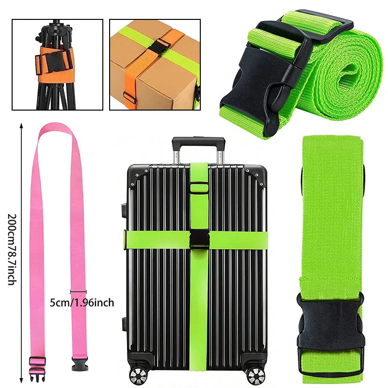Secure Adjustable Luggage Strap with Combination Lock
