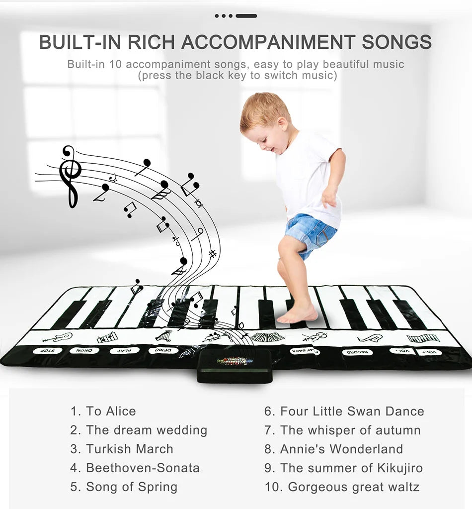 Interactive Musical Piano Play Mat for Kids