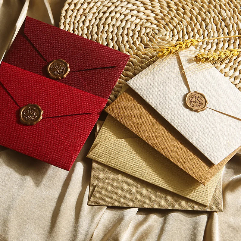 Premium Linen Stationery Set with Wax Seal Kit