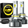 A set of bright LED light bulbs and packaging for automotive headlights.