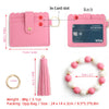 Silicone Bead Bracelet with Leather Card Holder and Tassel